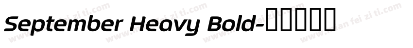 September Heavy Bold字体转换